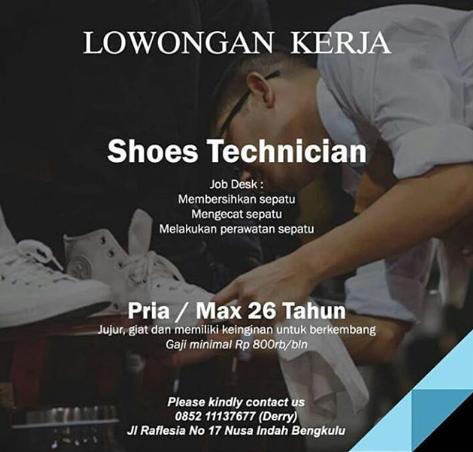 Lowongan Kerja  Cuci Sepatu