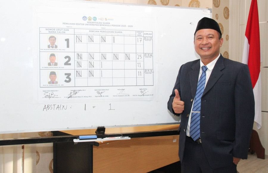 Dr. Indra Cahyadinata Resmi Terpilih sebagai Rektor UNIB Periode Berikutnya, Bawa Harapan Baru untuk Kampus Biru