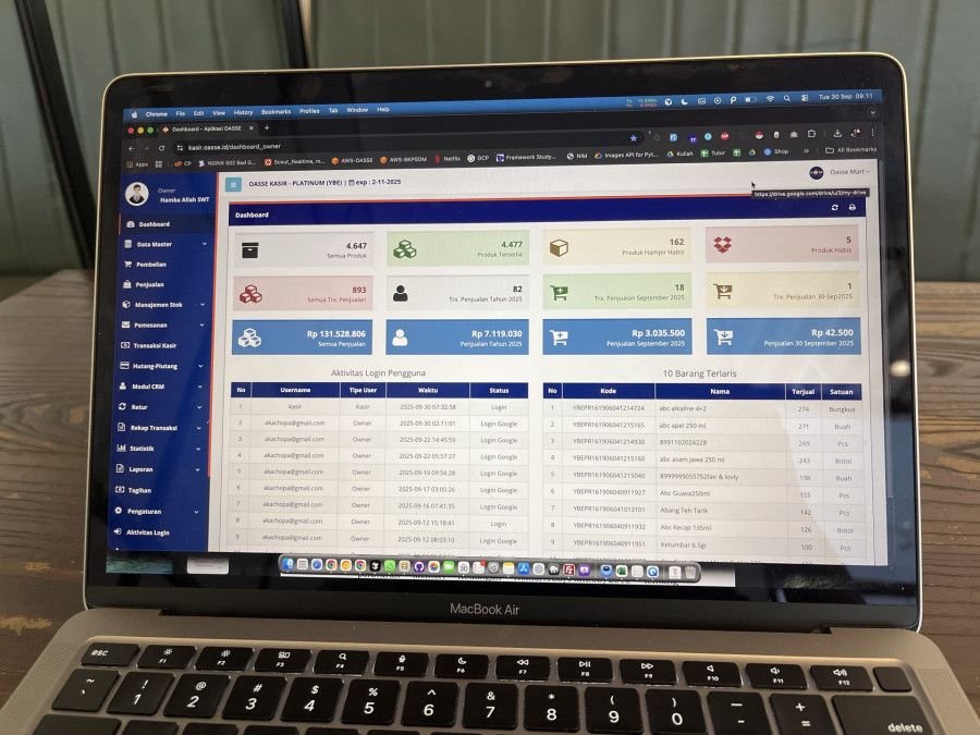 OASSE : Aplikasi Kasir Online terbaik dari Bengkulu