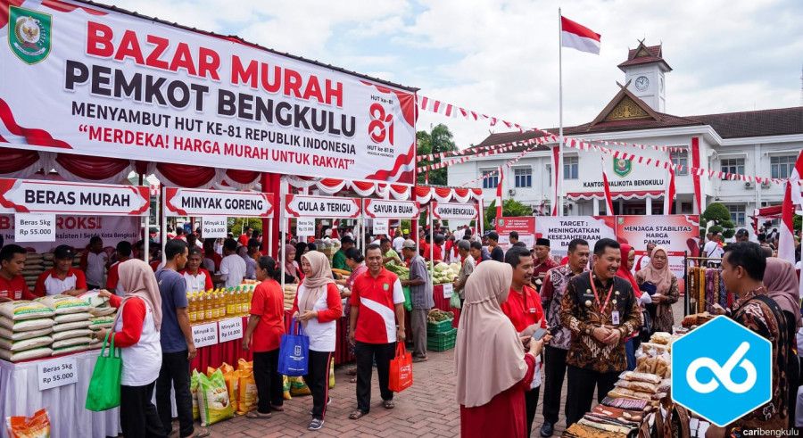 Semarak HUT ke-81 RI: Pemkot Bengkulu Matangkan Bazar Murah, Bagikan 5.000 Bendera, Hingga Aneka Lomba Seru